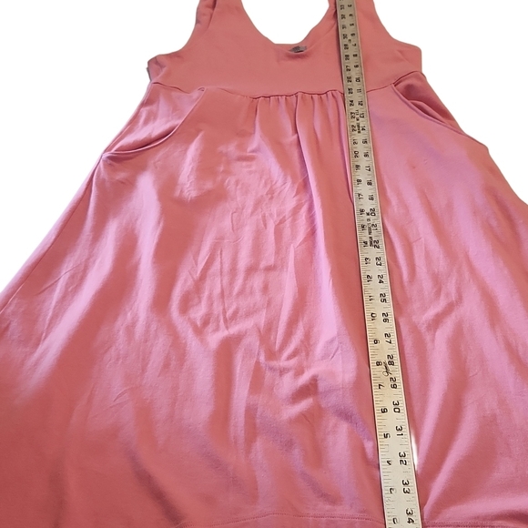 Athleta Babydoll Dress Pink Soft & Comfy With Pockets Style #819724 Assymetrical - Picture 13 of 13